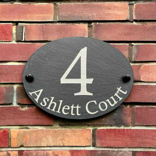 Oval Slate House Sign