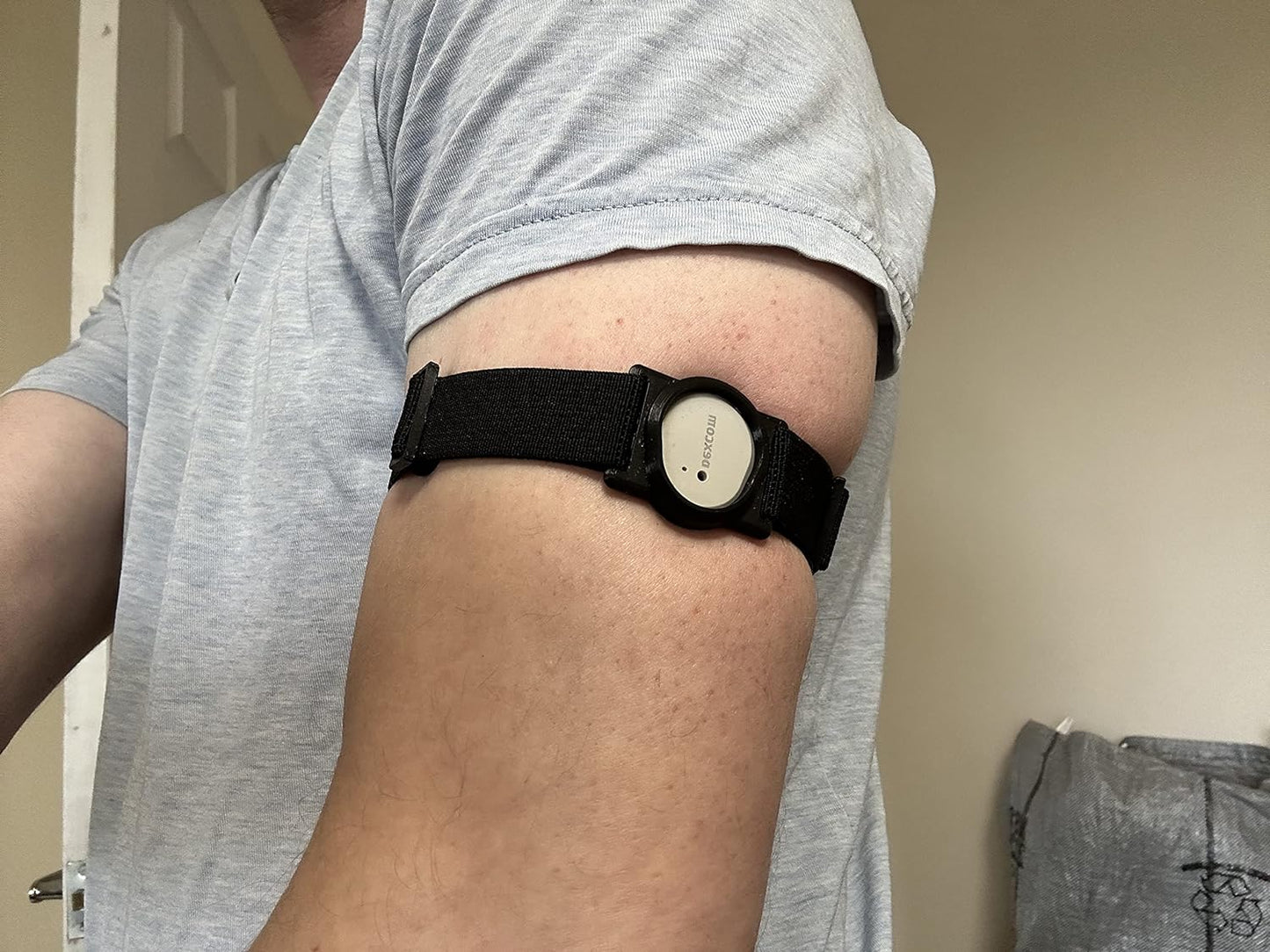 Sensor Armband Holder/Protector Compatible with Dexcom G7 - Black