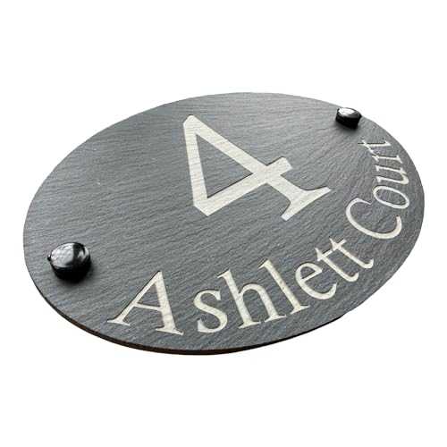 Oval Slate House Sign