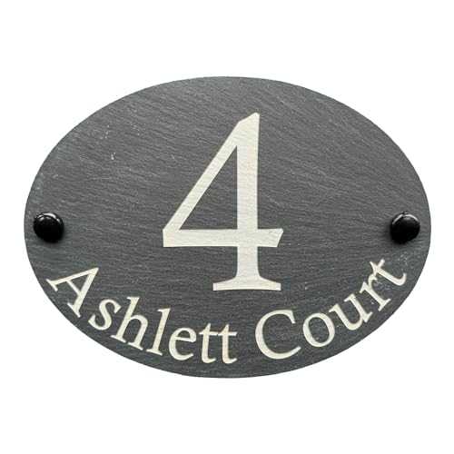 Oval Slate House Sign