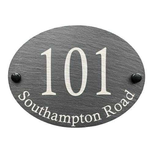 Oval Slate House Sign