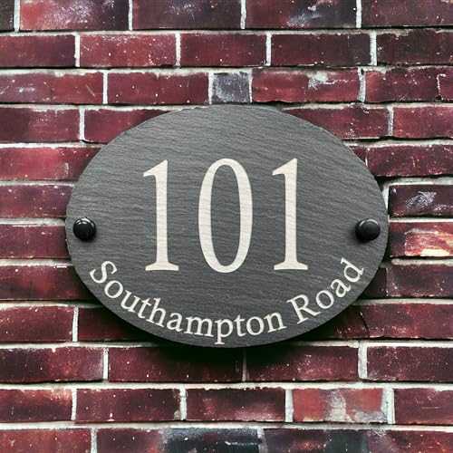 Oval Slate House Sign