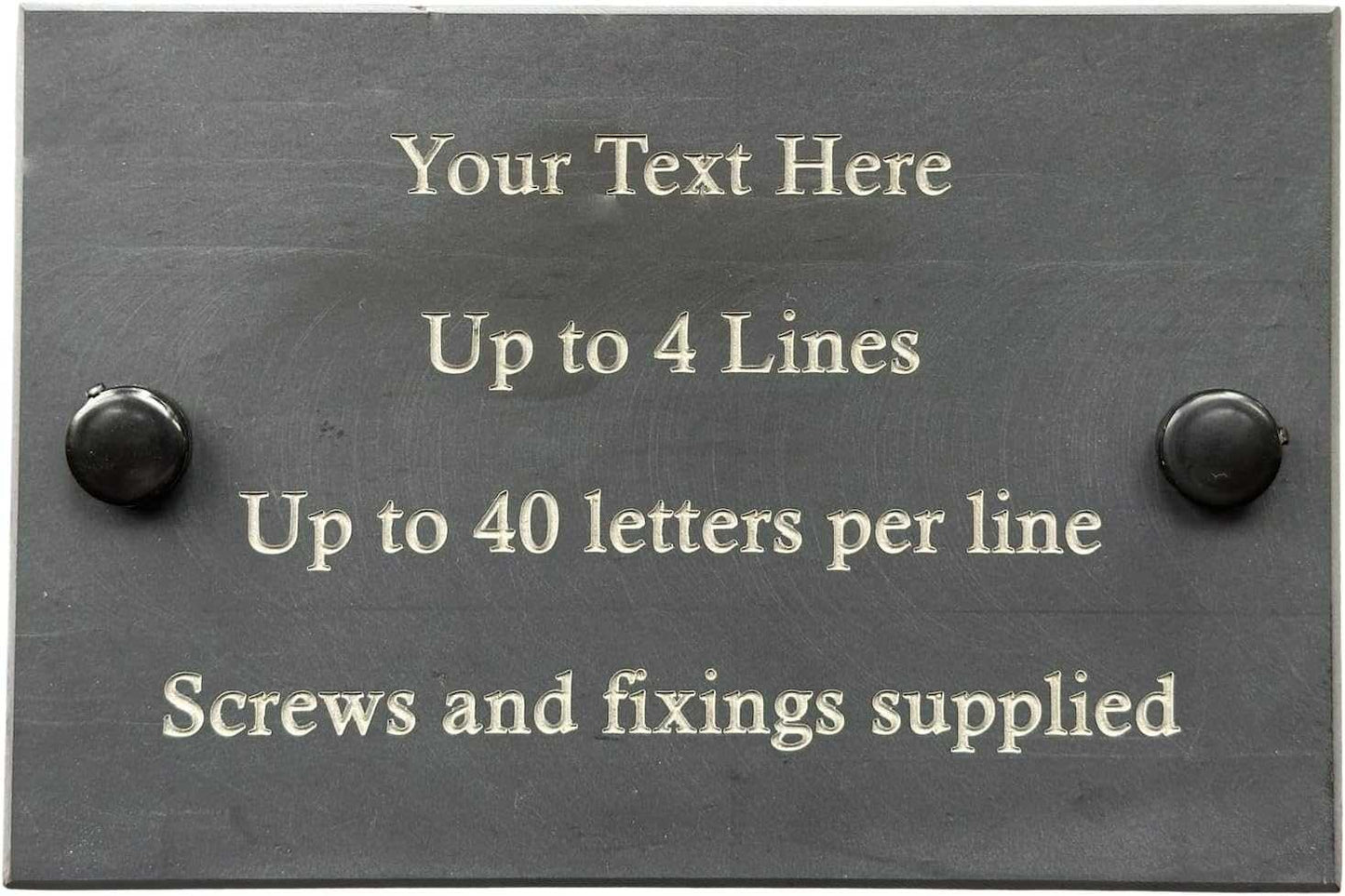 Personalised Engraved Large Slate Plaque/Sign with wall fixings - 15x10cm